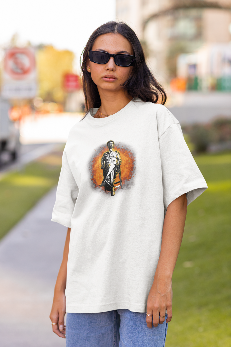 Official Lal Salaam Moideen on fire Oversize T-Shirt