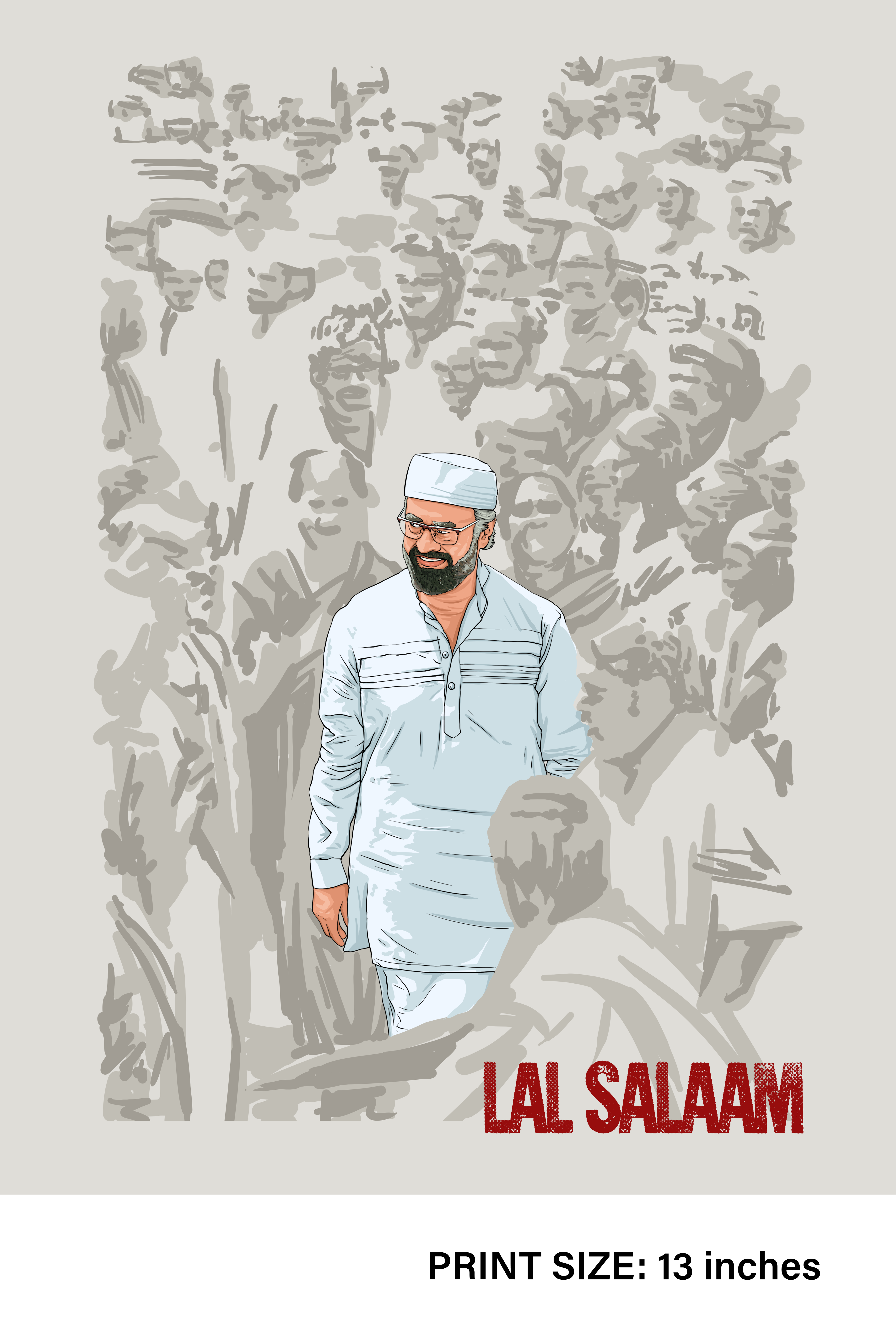 Official Lal Salaam Sabka Favourite Moideen Oversize T-shirt