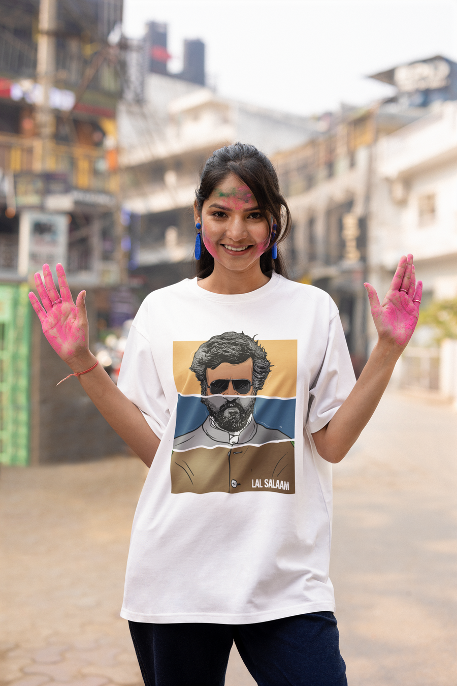 Official Lal Salaam Moideen Bhai Graphic Oversize T-Shirt