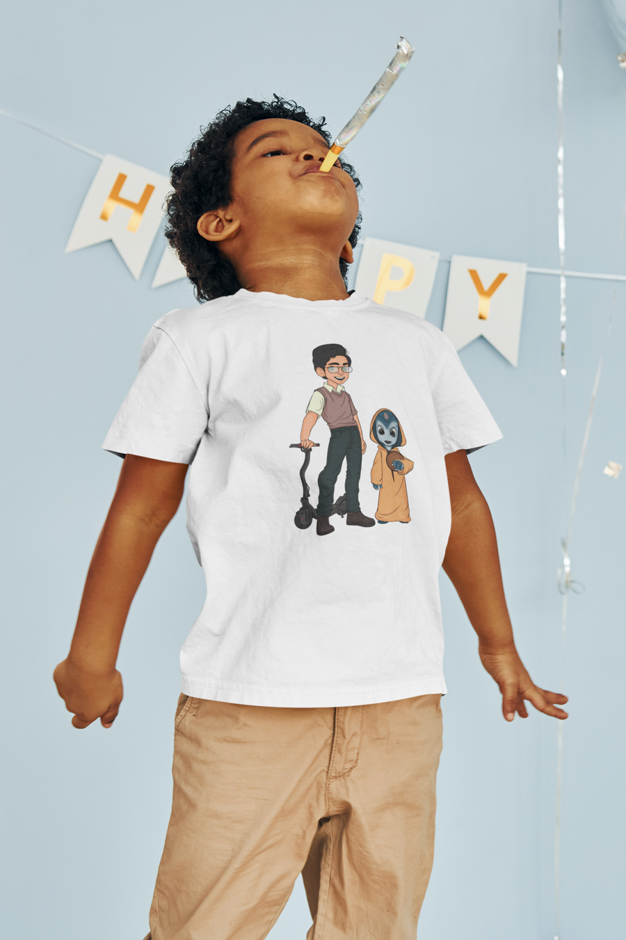 Filmkraft Official Lil Rohit & Jaadu Kick Scooter Kids T-shirt