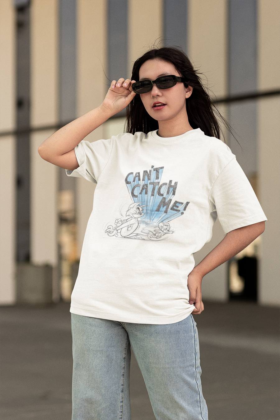 Official Tom & Jerry - Can't Catch Me Oversized T-Shirt