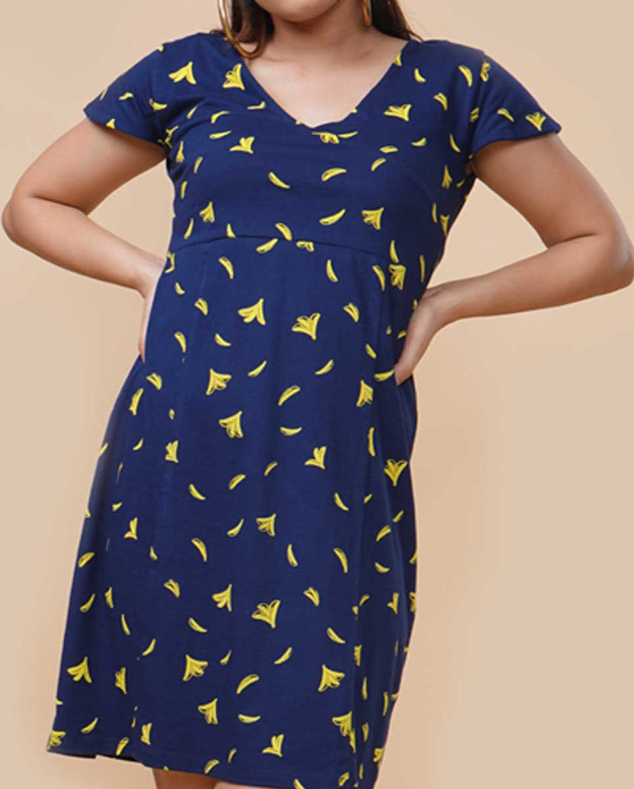 Banana Print Dress
