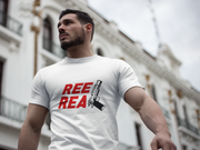 Reel Real Gun Graphic White T-Shirt