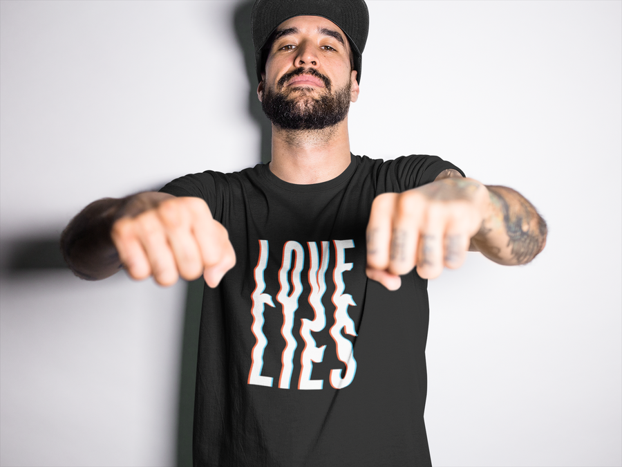 Love Lies Graphic T-Shirt Black