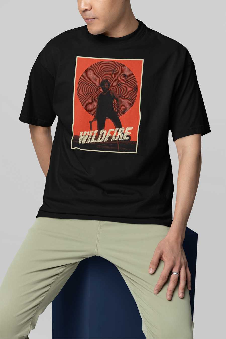 Official Pushpa 2 Inspired Wildfire Hu Main Oversized T-shirt