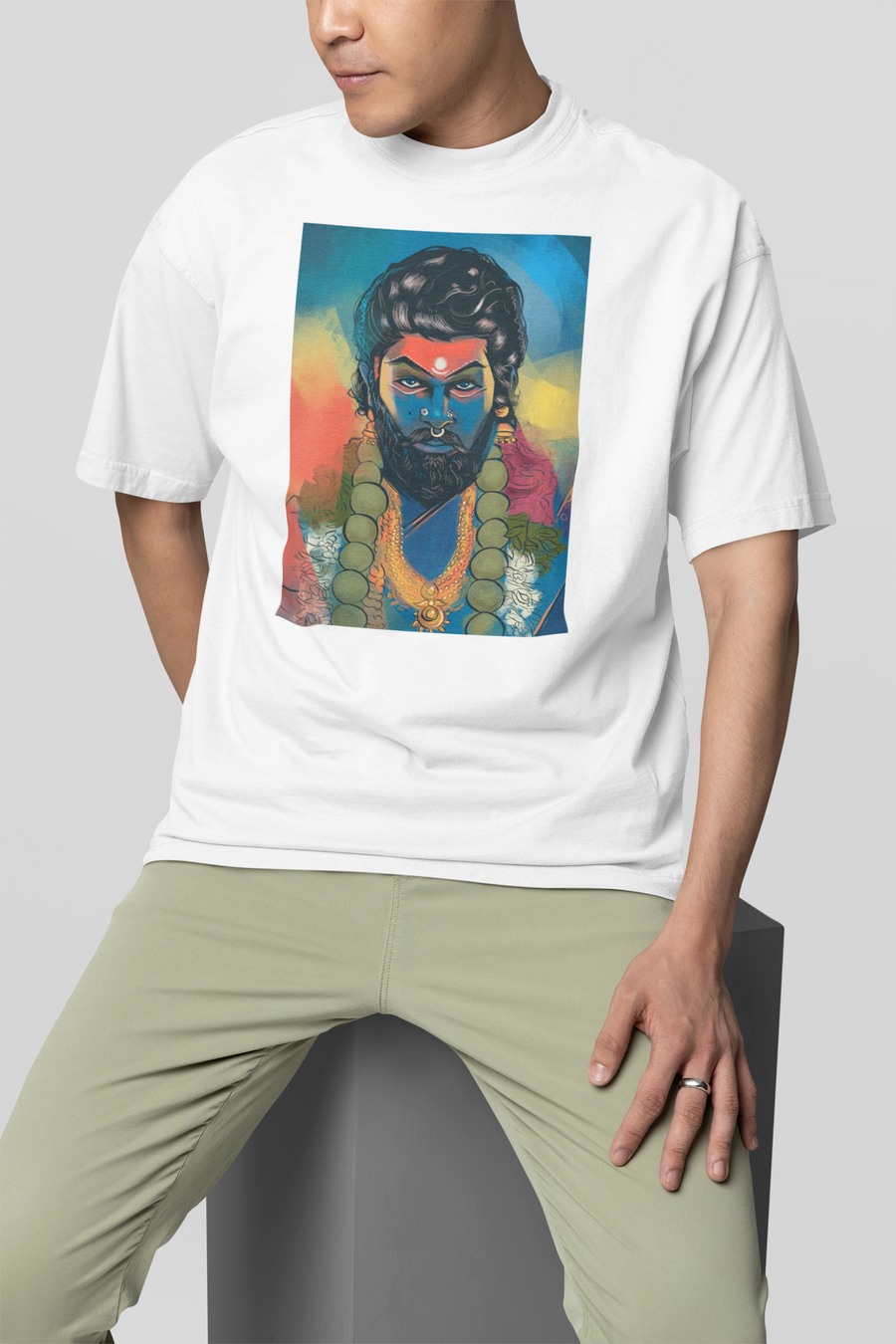 Pushpa 2 Inspired Allu Arjun Style Oversized Tshirt