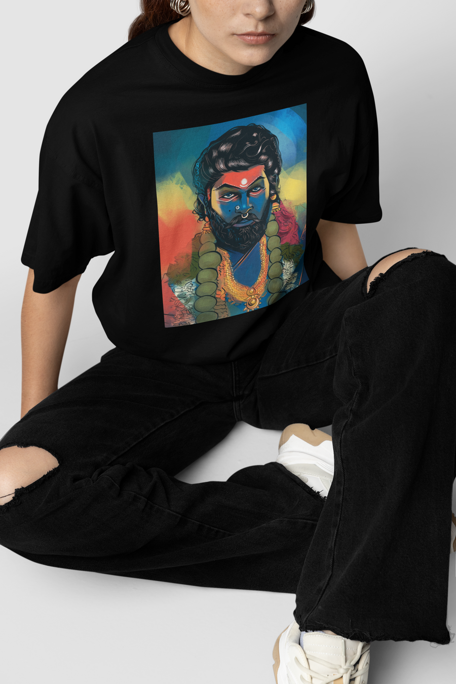 Pushpa 2 Inspired Allu Arjun Style Oversized Tshirt