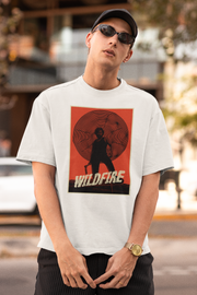 Official Pushpa 2 Inspired Wildfire Hu Main Oversized T-shirt