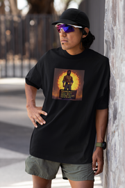 Official Pushpa 2 Inspired Pushparaj Sketch Oversized T-Shirt