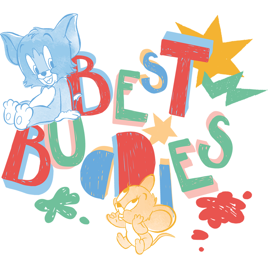 Official Tom & Jerry - Best Buddies Oversized T-Shirt