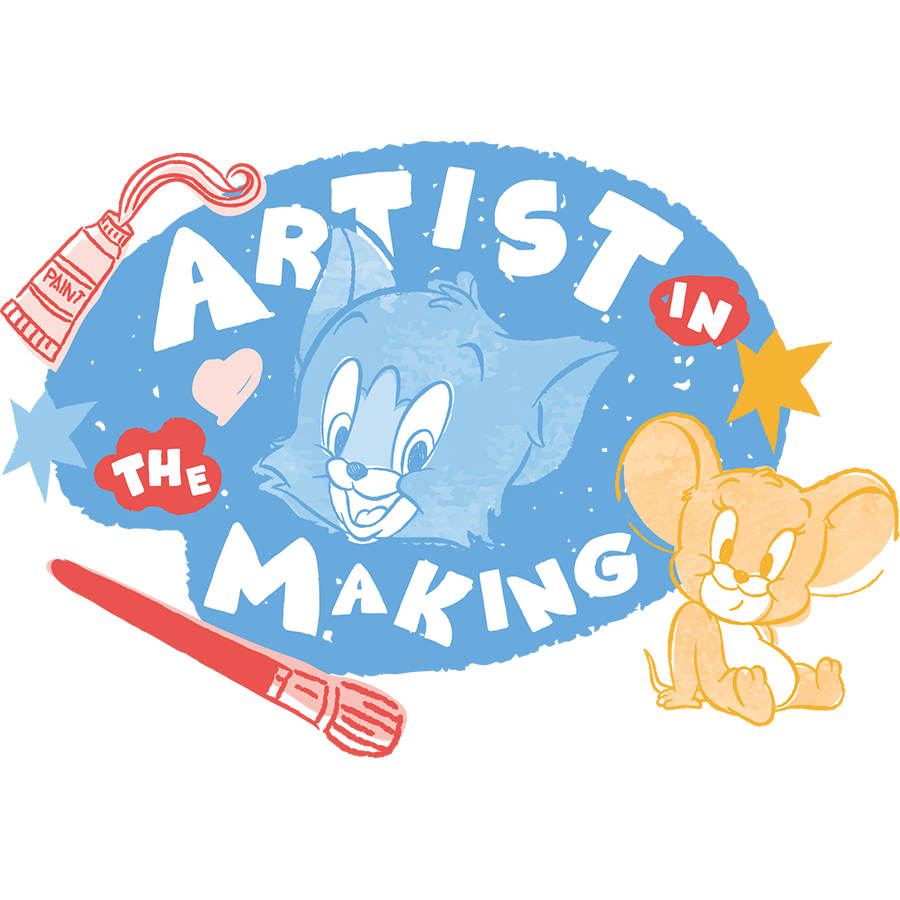 Official Tom & Jerry - Artist Making Oversized T-Shirt