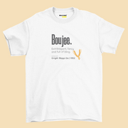 Boujee Blink White Graphic T-Shirt