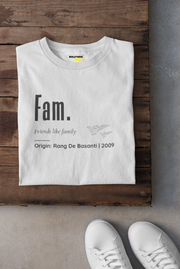 Friends are Family White Graphic T-Shirt