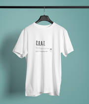 G.O.A.T Tribute White Graphic T-Shirt