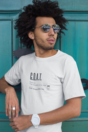 G.O.A.T Tribute White Graphic T-Shirt