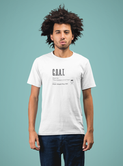 G.O.A.T Tribute White Graphic T-Shirt