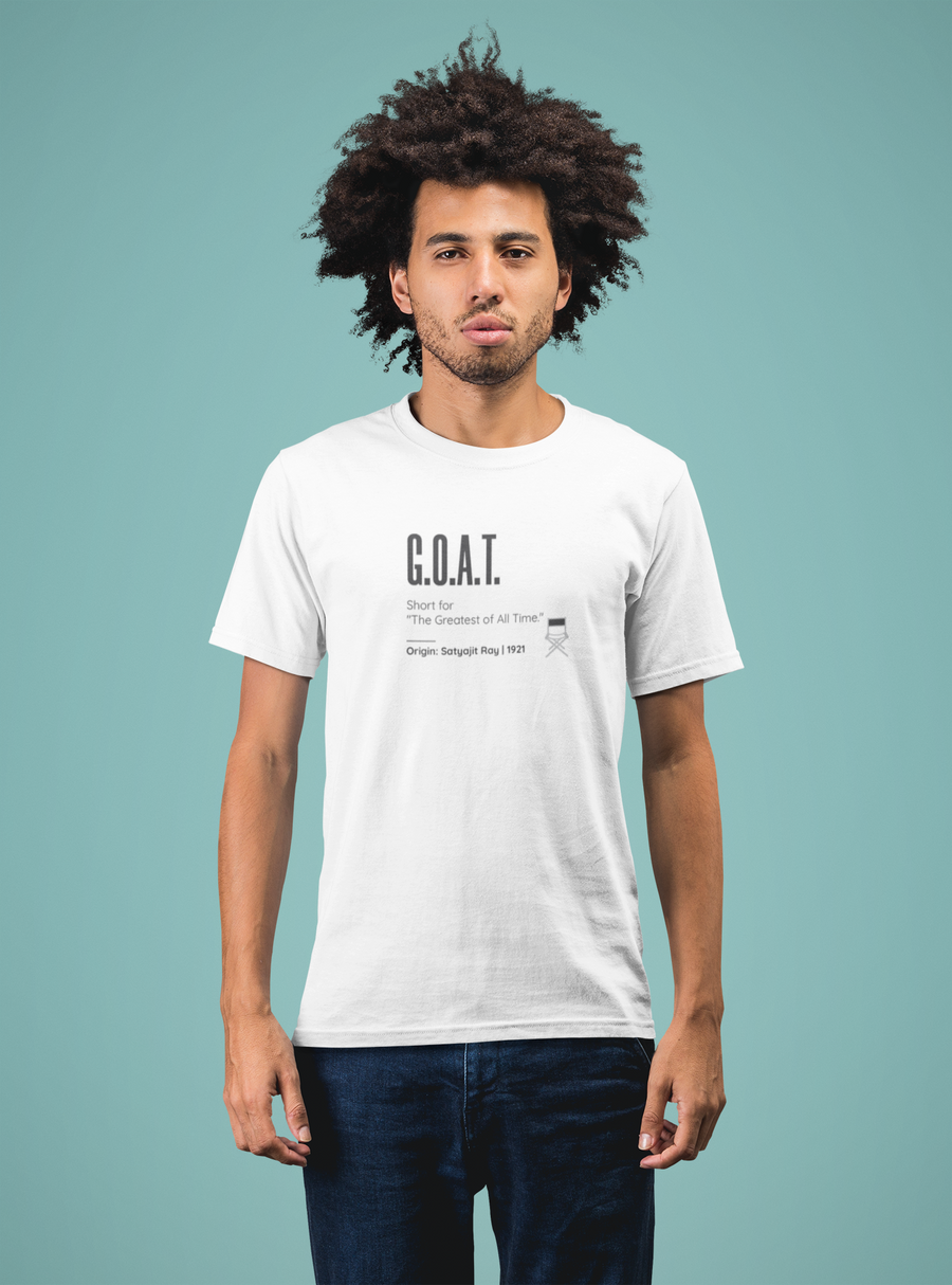G.O.A.T Tribute White Graphic T-Shirt