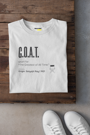 G.O.A.T Tribute White Graphic T-Shirt