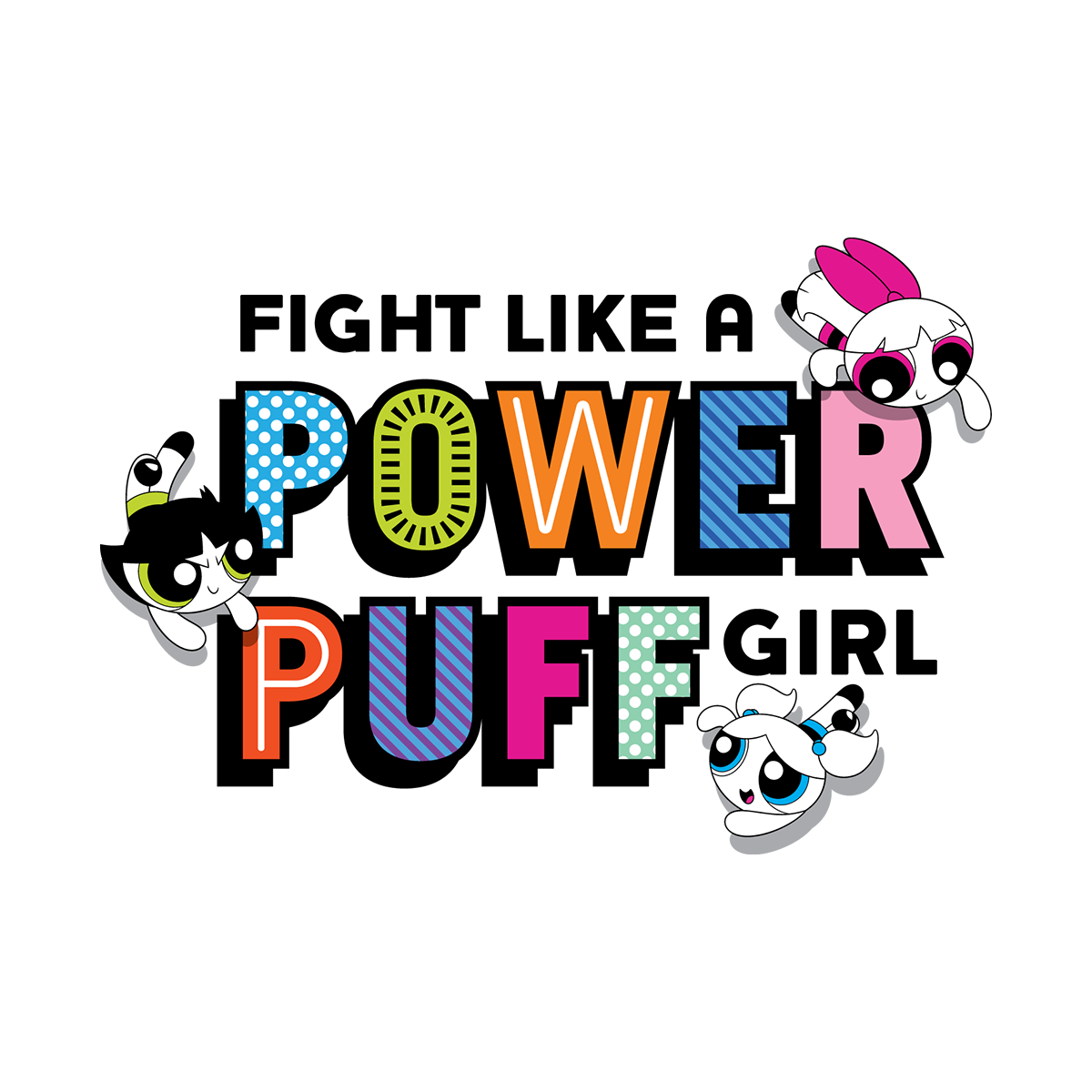 Official Fight Like A Powerpuff Girls Oversized T-Shirt