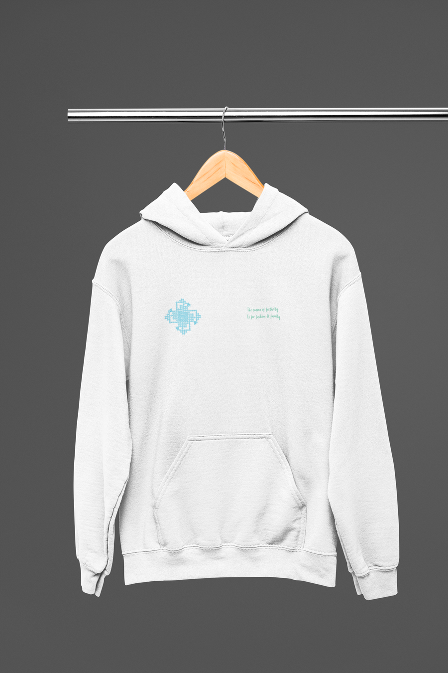 The Monochrome Rangoli Fleece Hoodie