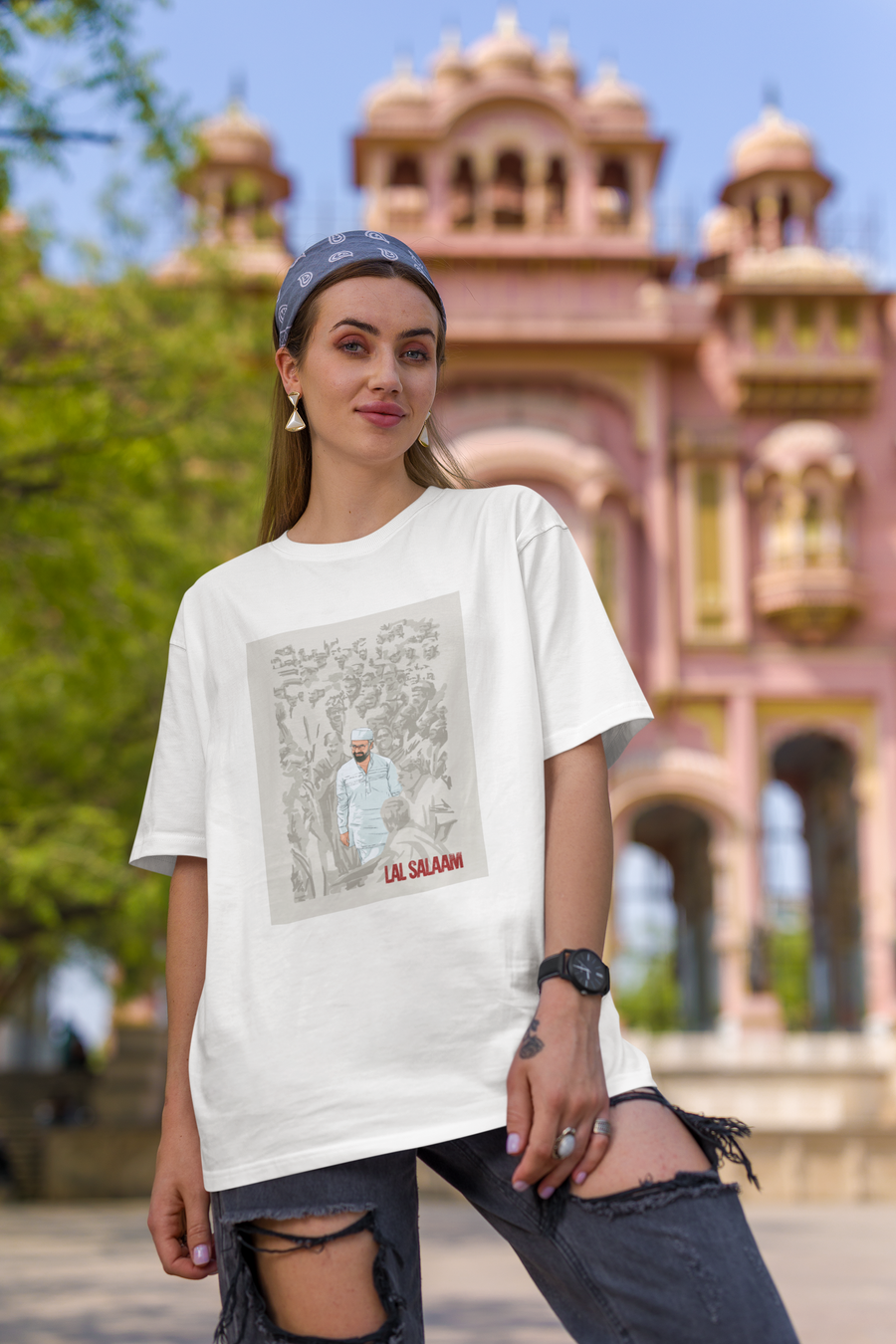 Official Lal Salaam Sabka Favourite Moideen Oversize T-shirt