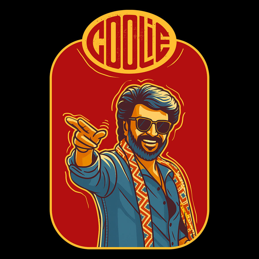 Officially Licensed The Blockbuster Movie "Coolie" Inspired SWAG ENTRY Oversized T-shirt