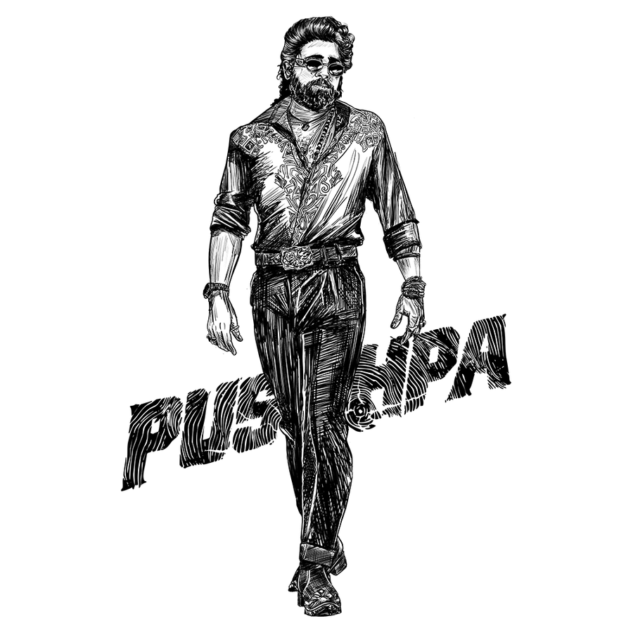 Pushpa 2 Inspired Super Star Allu Arjun Oversized Tshirt