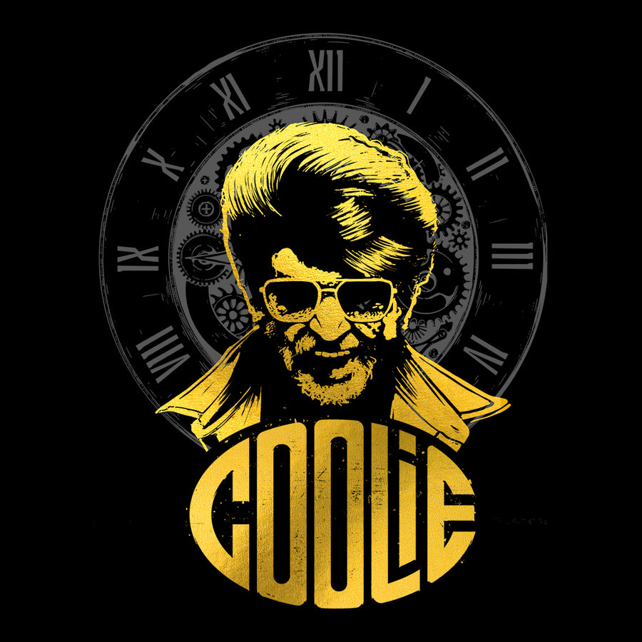Officially Licensed The Blockbuster Movie "Coolie" Inspired Time Clock Oversized T-shirt
