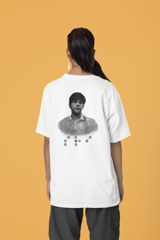 Official Srikanth Braille B/W Graphic Oversized T-Shirt