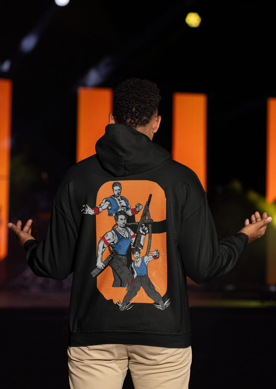 Official Ganapath Tiger Action Figure Orange G Hoodie