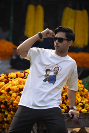 Official Karan Arjun Jaati Hun Main Art Oversize T-shirt