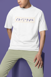 Official Srikanth Braille Graphic Oversized T-Shirt