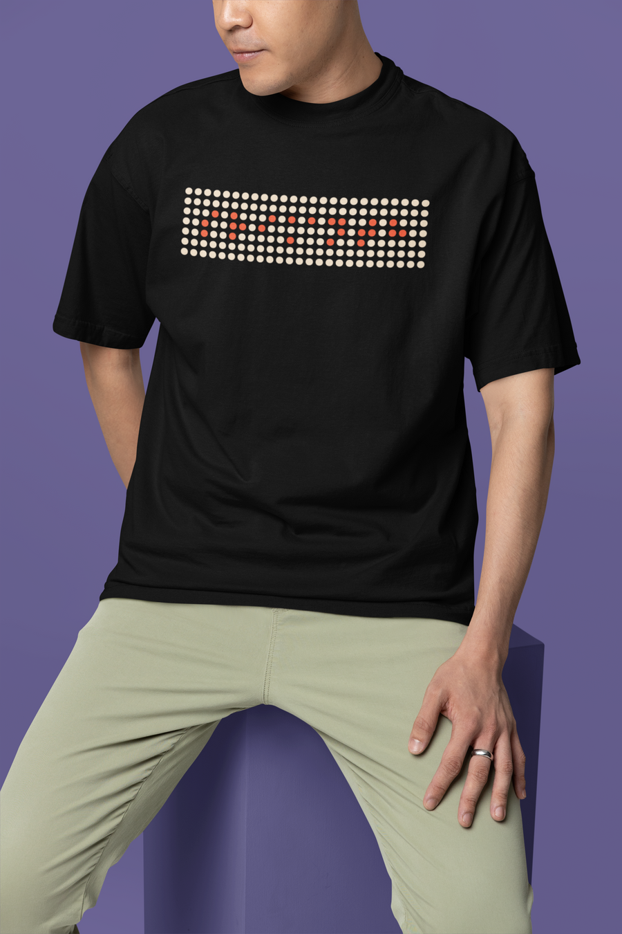 Official Srikanth Braille Graphic Oversized T-Shirt