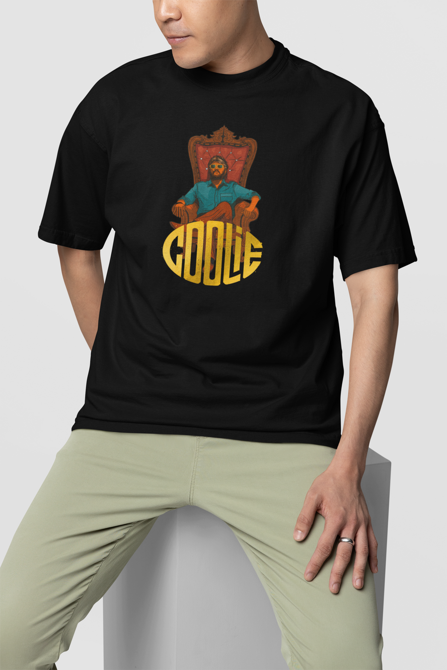 Officially Licensed The Blockbuster Movie "Coolie" Inspired Printed Boss Mode Tshirt