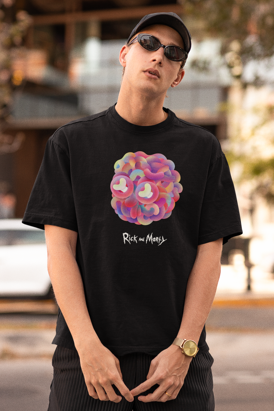 Official Rick & Morty - Swim 3D Design Oversize T-shirt