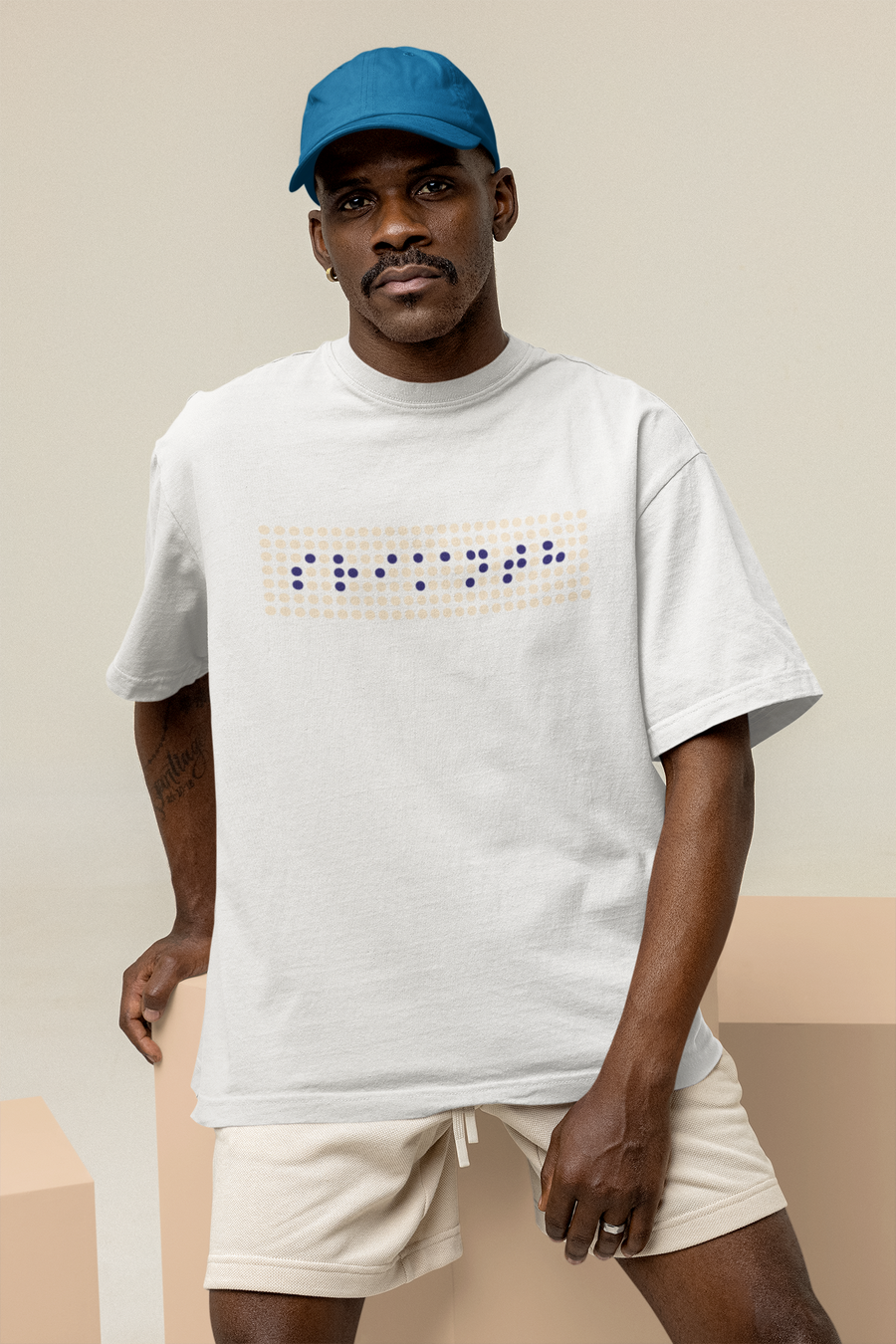 Official Srikanth Braille Graphic Oversized T-Shirt