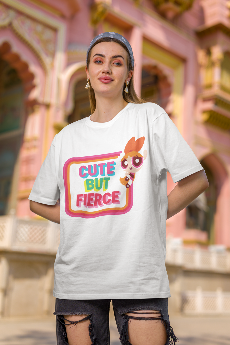 Official Powerpuff Girls Cute But Fierce Oversized T-Shirt