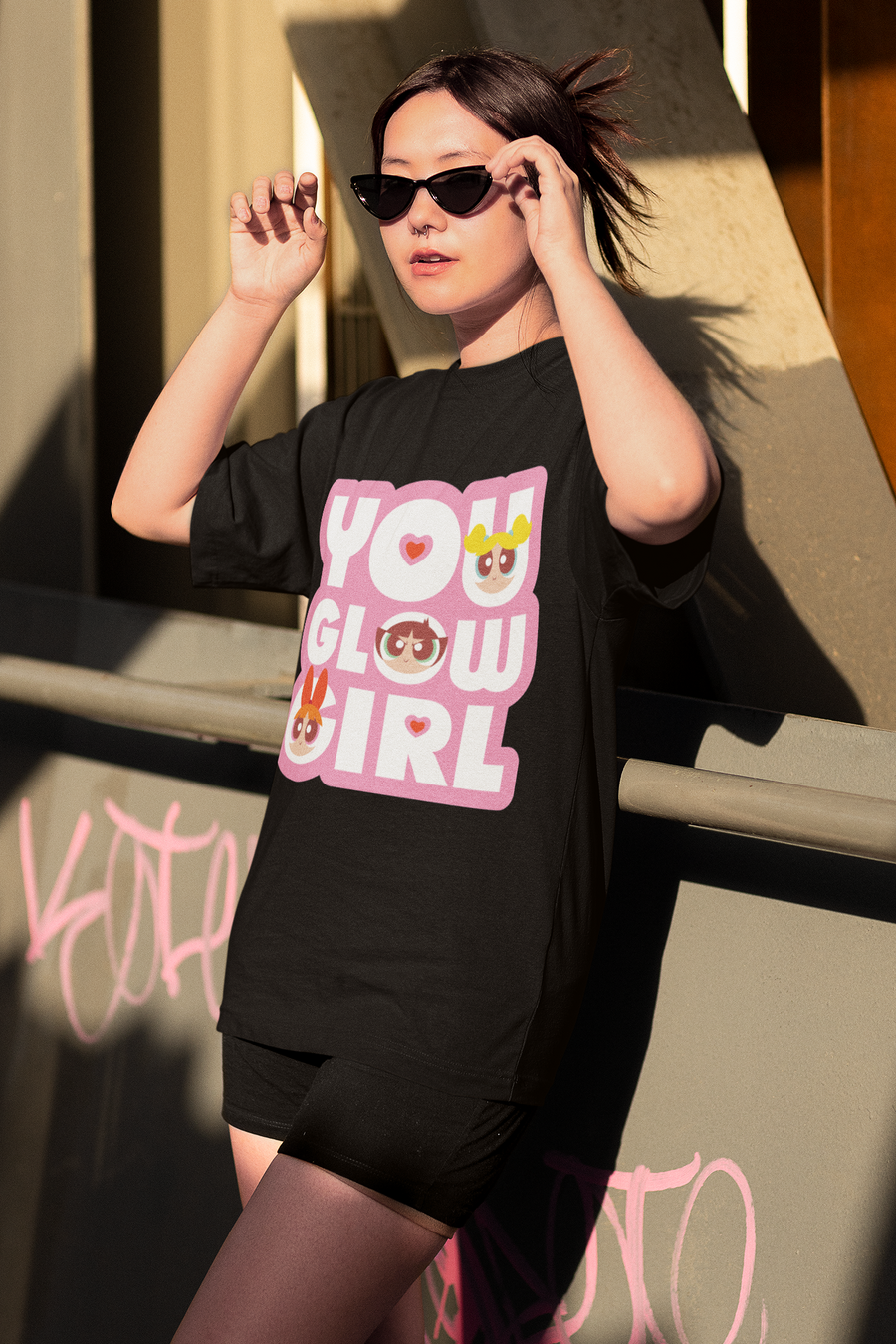 Official Powerpuff Girls You Glow Girl Oversized T-Shirt