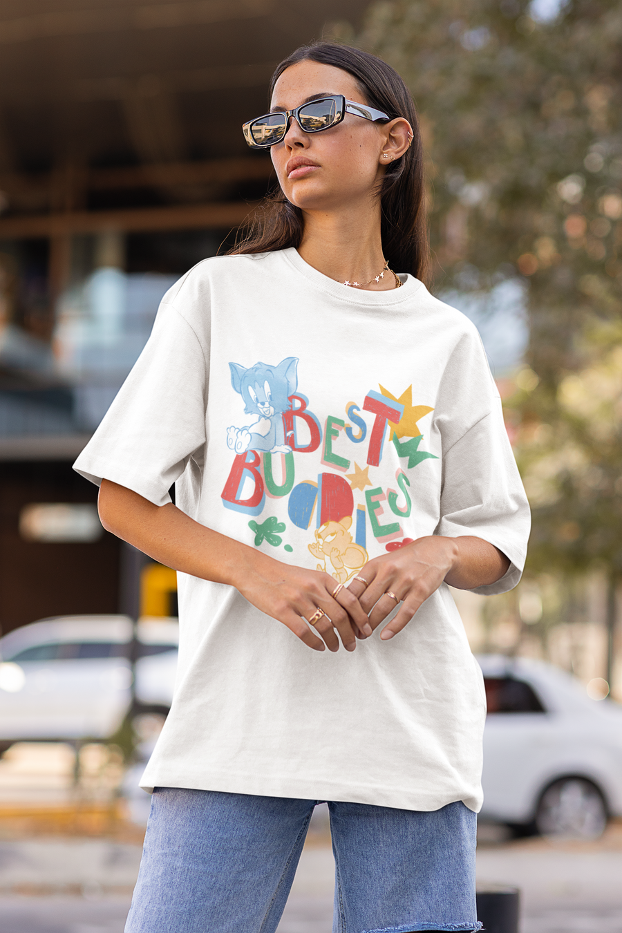 Official Tom & Jerry - Best Buddies Oversized T-Shirt