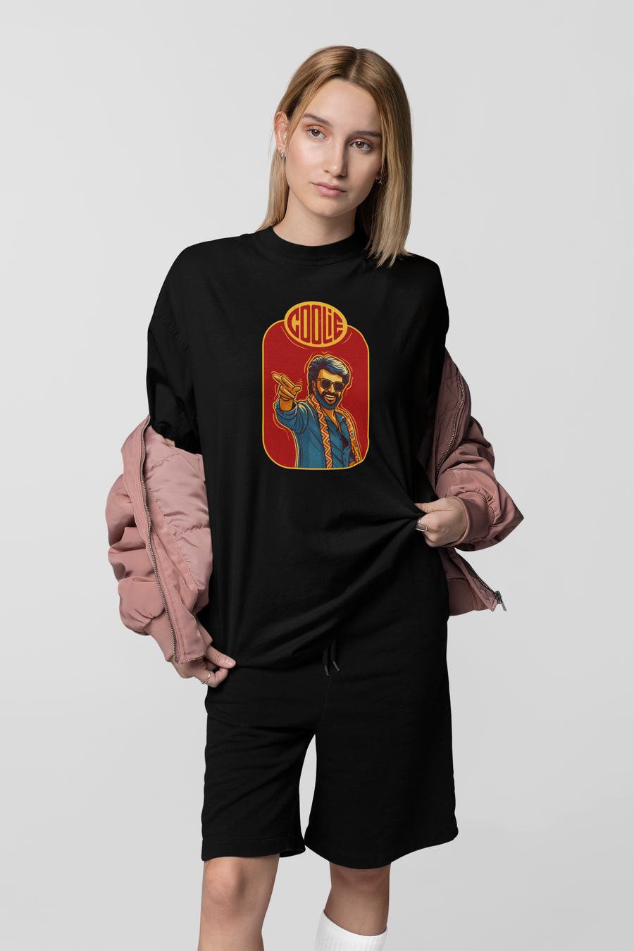 Officially Licensed The Blockbuster Movie "Coolie" Inspired SWAG ENTRY Oversized T-shirt