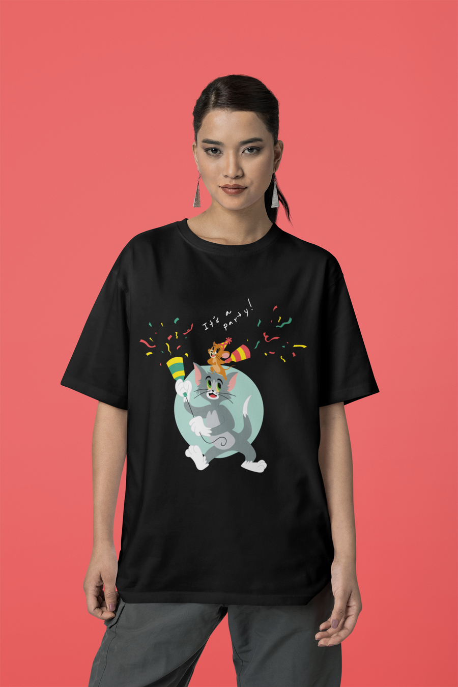 Official Tom & Jerry - It's A Party Oversized T-Shirt