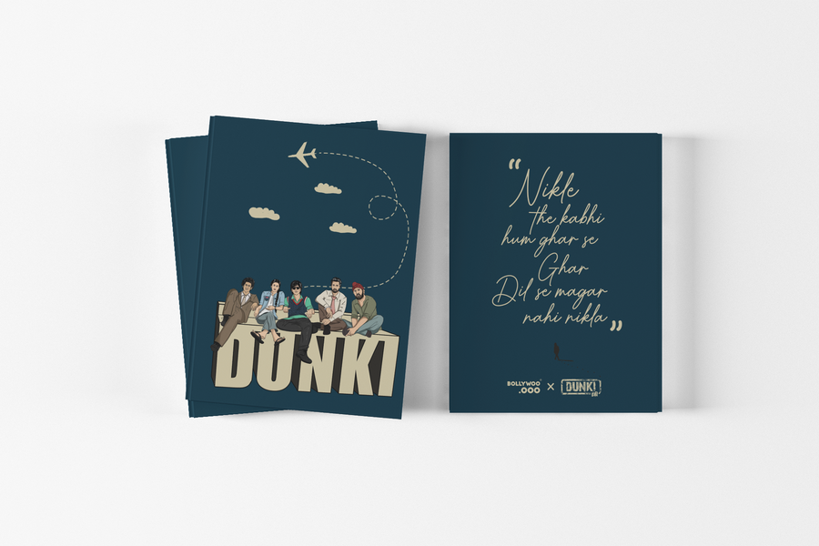 Official Dunki Typography Notebook