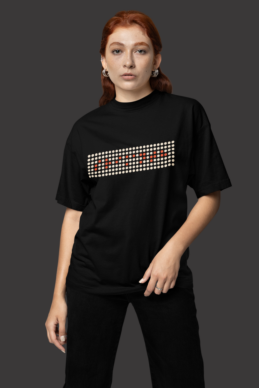 Official Srikanth Braille Graphic Oversized T-Shirt