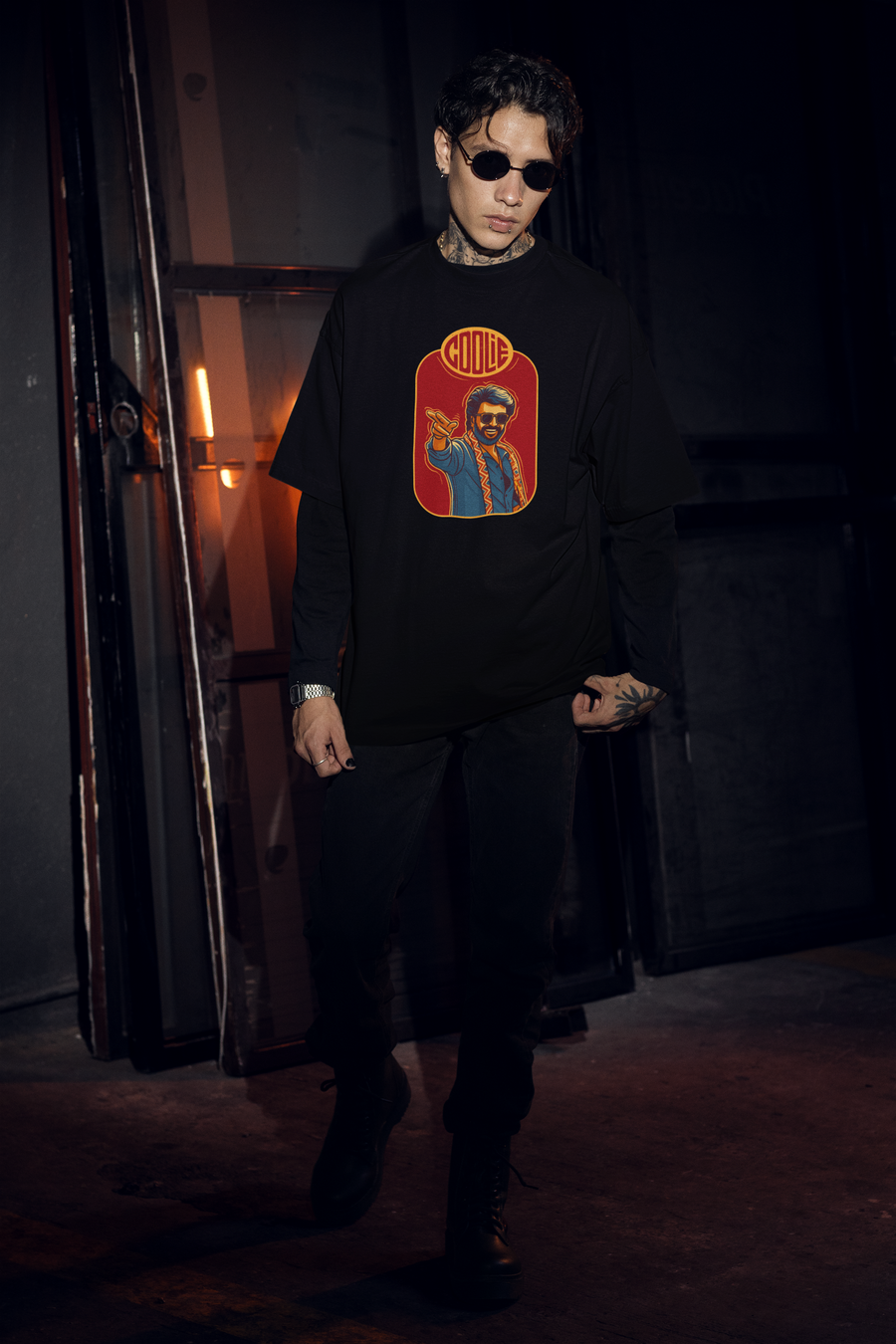 Officially Licensed The Blockbuster Movie "Coolie" Inspired SWAG ENTRY Oversized T-shirt