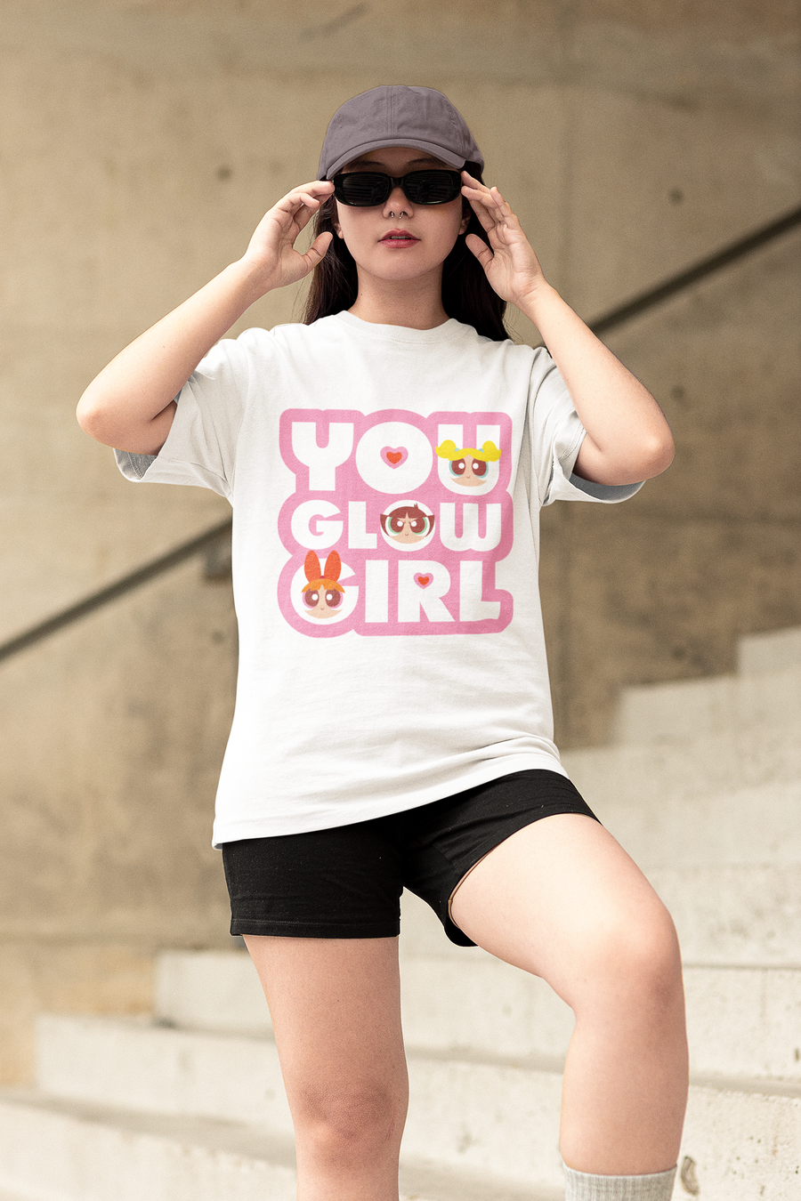 Official Powerpuff Girls You Glow Girl Oversized T-Shirt