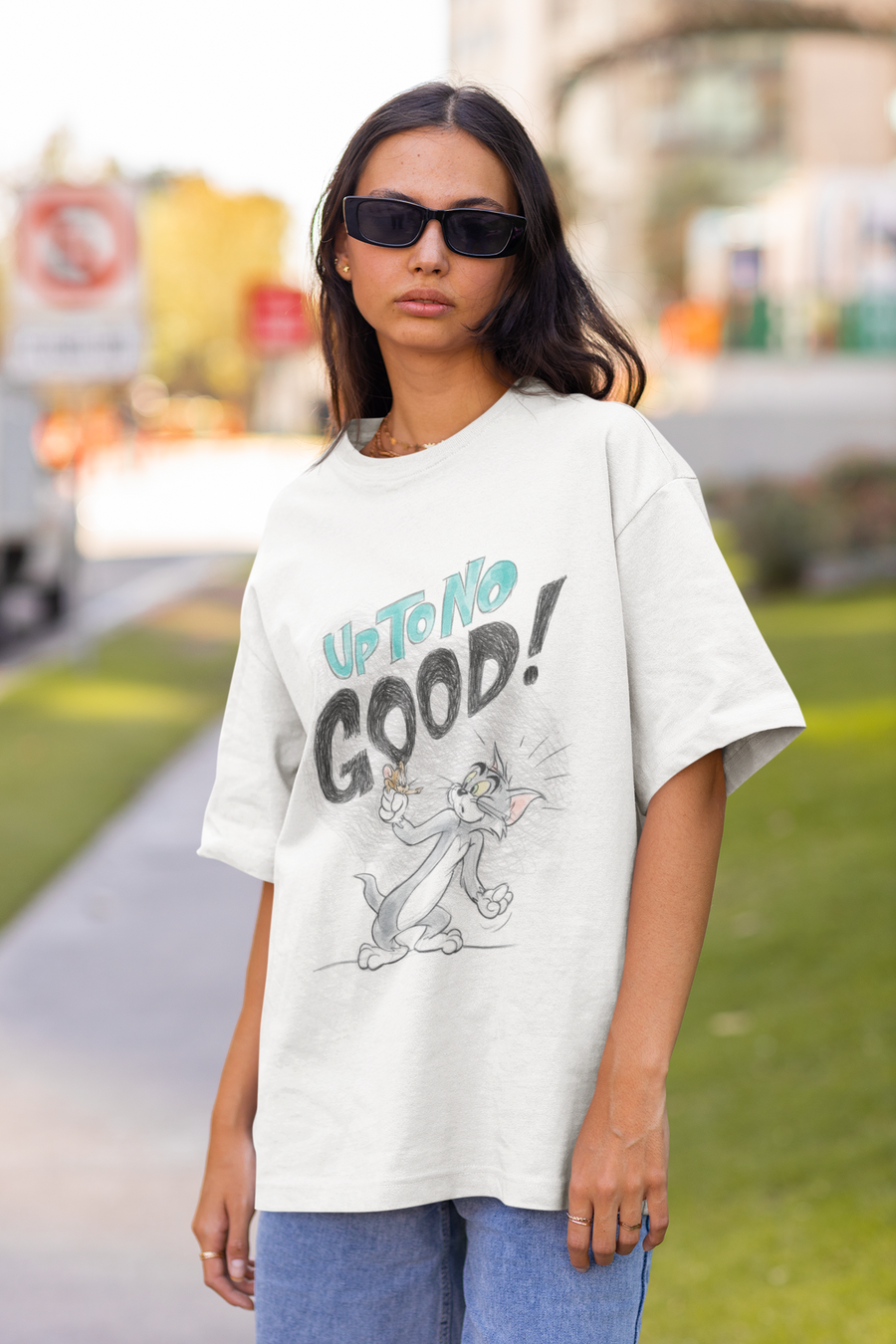 Official Tom & Jerry - Up To No Good Oversized T-Shirt