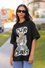 Official Tom & Jerry - Cute Cranky Oversized T-Shirt