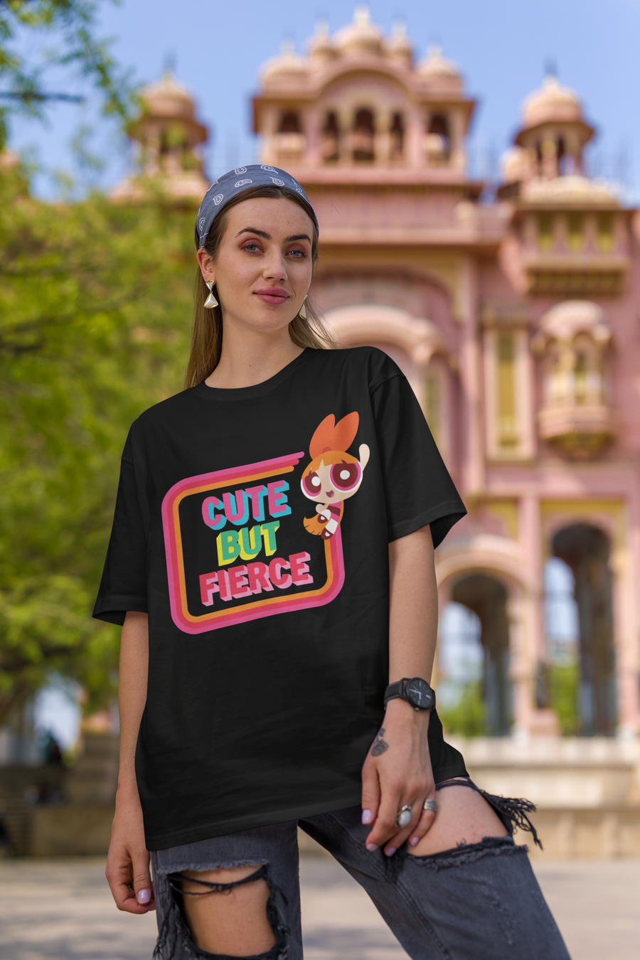 Official Powerpuff Girls Cute But Fierce Oversized T-Shirt