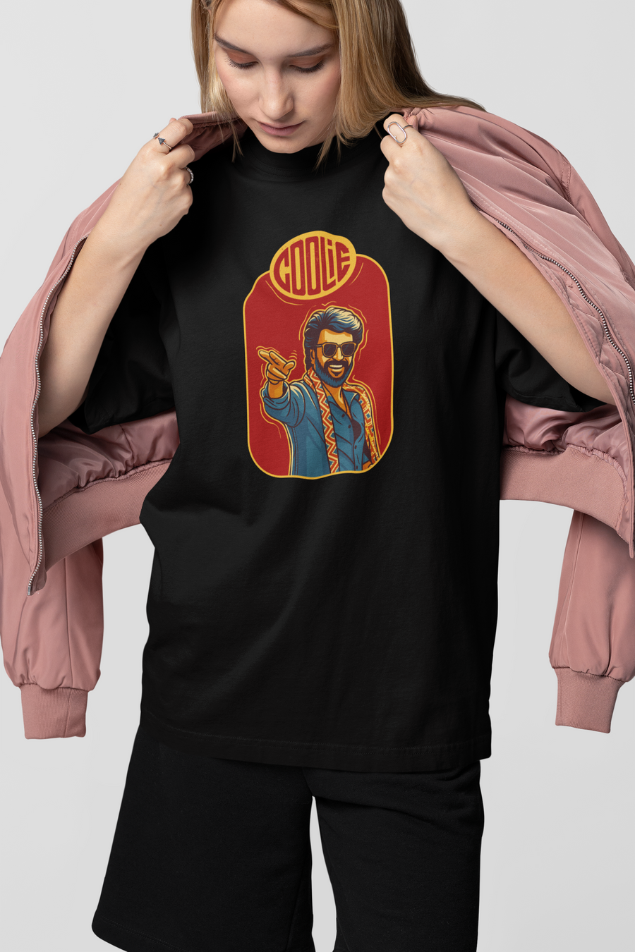 Officially Licensed The Blockbuster Movie "Coolie" Inspired SWAG ENTRY Oversized T-shirt
