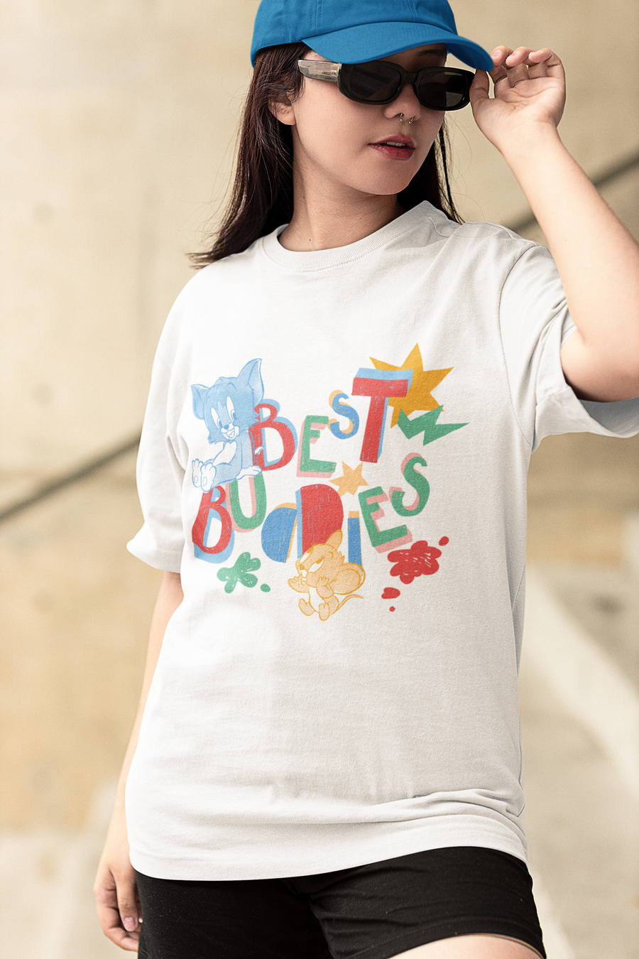 Official Tom & Jerry - Best Buddies Oversized T-Shirt